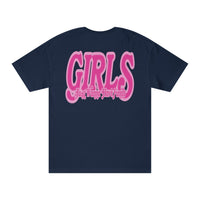 Girls Just Wanna Have Funds Tee In Navy (Pink)