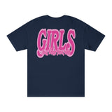 Girls Just Wanna Have Funds Tee In Navy (Pink)