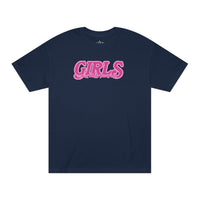 Girls Just Wanna Have Funds Tee In Navy (Pink)