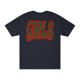 Girls Just Wanna Have Funds Tee In Black (Red/Green)