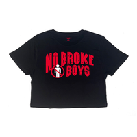 No Broke Boys Crop Top In Black