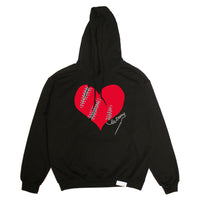 Reflective Broken Heart Sweater In Black (Red/Grey3m)